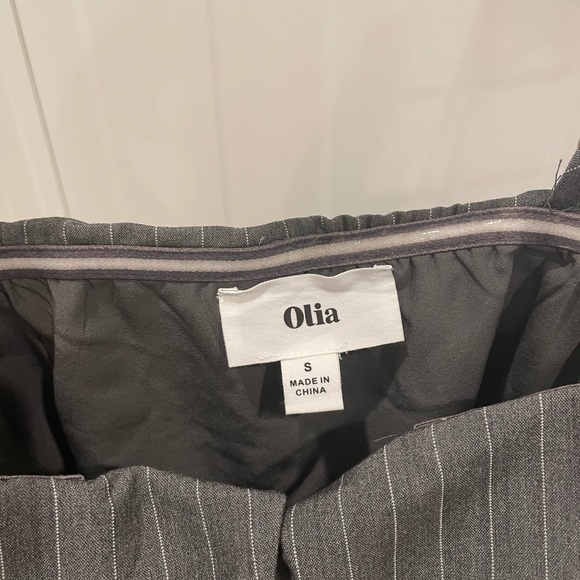 Olia Pinstripe Button Front Bustier Top - Charcoal - Picture 7 of 7